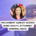 Republican incumbent Ashley Moody has been reelected as Florida Attorney General in the 2022 midterm election